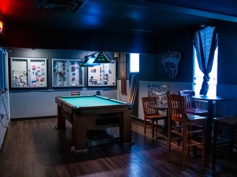 Pool table at Bar South