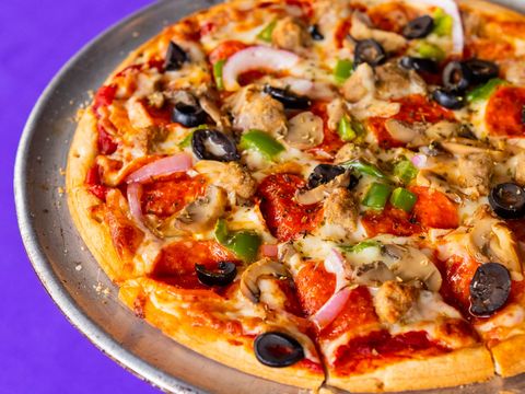 Supreme pizza at Bar South